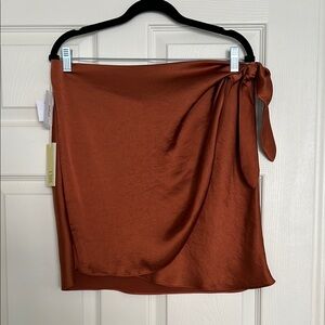 Aritzia Wilfred Satin Mini Wrap Skirt